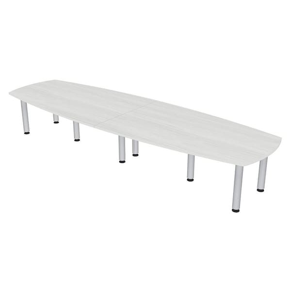 45 in W, 145 in L, 29 in H, Engineered Wood Top, White